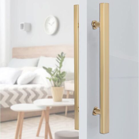 Black Sliding Barn Door Handles Flush Hardware Set for Interior/Exterior Doors 120cm/47.4inch Length Home/Commercial Gate Pulls in Saudi Arabia