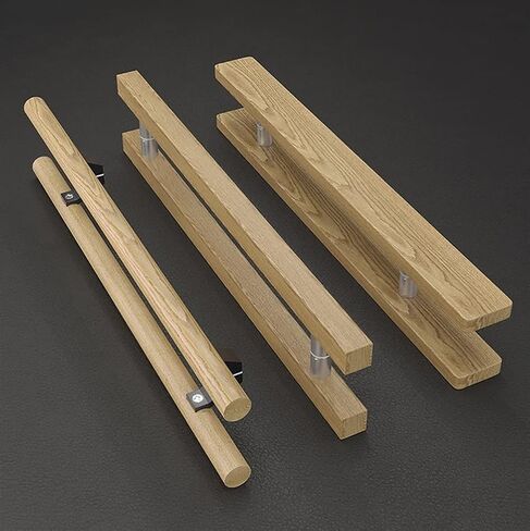 Heavy-Duty Commercial Solid Wood Push Pull Door Handle/Barn Door Pull Handle/Sliding Door Handle/Glass Door Pulls, Double-Sided Back to Back Push Pull Door Handle in Saudi Arabia