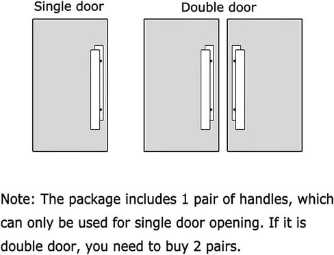 Heavy-Duty Commercial Solid Wood Push Pull Door Handle/Barn Door Pull Handle/Sliding Door Handle/Glass Door Pulls, Double-Sided Back to Back Push Pull Door Handle in Saudi Arabia