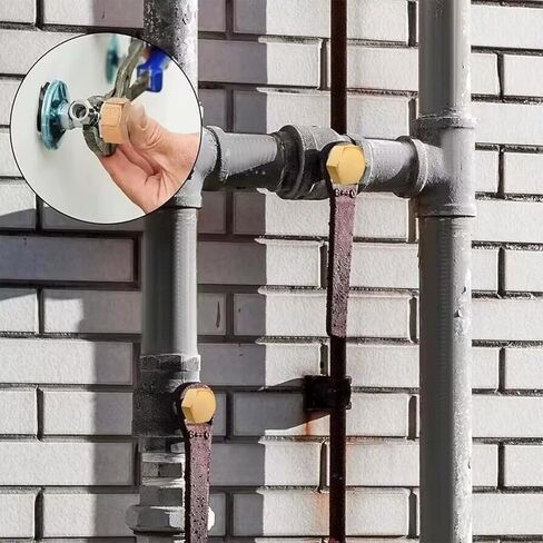 4 قطع من أغطية الأنابيب النحاسية، قابس أنبوب ملولب أنثى مقاس 3/8 بوصة NPT مع غسالات مطاطية، تجهيزات سباكة بغطاء رأس سداسي لخطوط المياه وصيانة الأنابيب in Kuwait