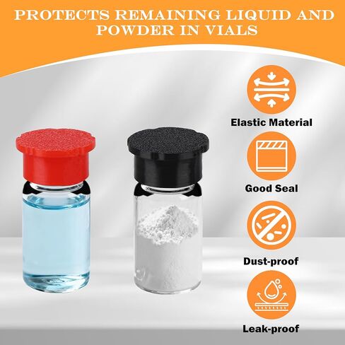 12 Pack 2ml/3ml Vial Caps - Reusable Vial Protective Flip Off Caps (6 Colors), Leakproof Dustproof Easy-Clean Lids for 3ml Glass Vials in Saudi Arabia