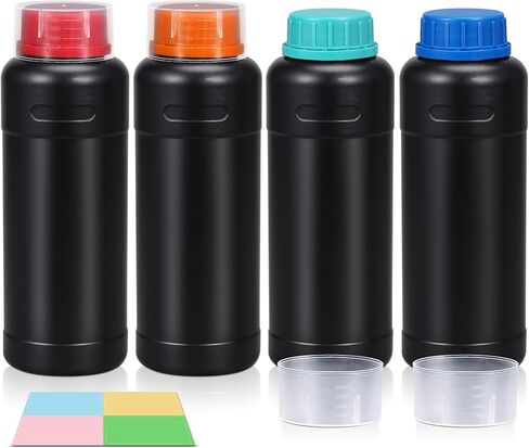 8OZ Plastic Bottles with Caps,Empty Bottles with Lids, Small Travel Pill Bottles with Measuring Cup Lids, Leak Proof Liquid Containers for Medicine, Sample and Storage in Saudi Arabia
