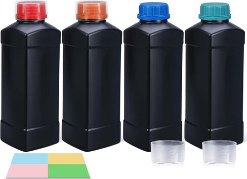 8OZ Plastic Bottles with Caps,Empty Bottles with Lids, Small Travel Pill Bottles with Measuring Cup Lids, Leak Proof Liquid Containers for Medicine, Sample and Storage in Saudi Arabia