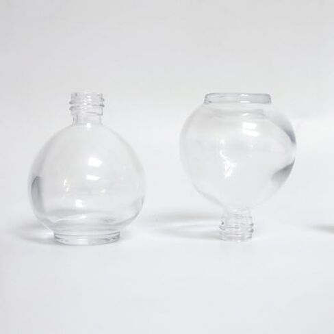 lasenersm 1 Piece Large Capacity 75ml (2.5oz) Spherical Clear Glass Dropper Bottles with Eye Dropper Empty Refillable Essential Oil Bottles for Essential Oils Perfumes, Clear Bottle Black Lid in Saudi Arabia