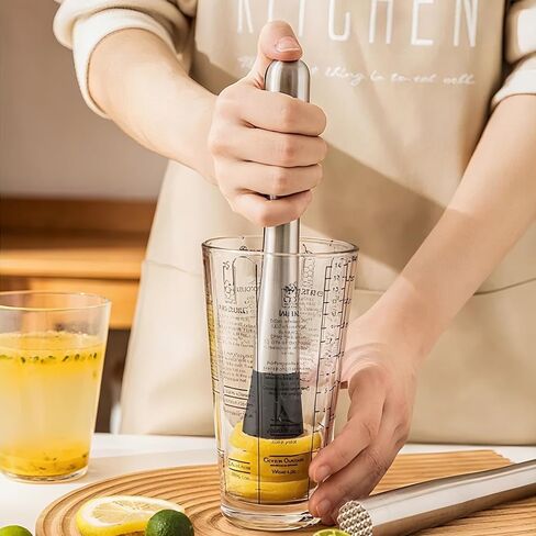 10" Stainless Steel Muddler for Cocktail Lemonade Ice Crusher lemon Fruit Smasher for Drinks- Bartender Bar Tool Accessory for Mojito, Old Fashioned in Saudi Arabia