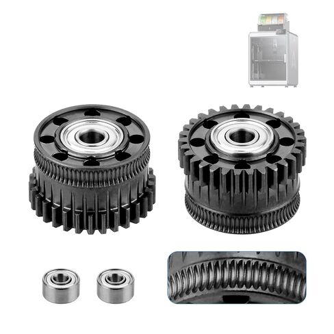 K2 Extruder Gear (2 قطعة) K2 Plus Extruder xirbbo مجموعة تروس ترقية جميع معدات الطارد المعدنية لأجزاء ملحقات الطابعة ثلاثية الأبعاد K2 Plus in Saudi Arabia