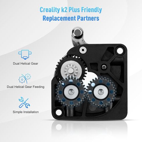 K2 Extruder Gear (2 قطعة) K2 Plus Extruder xirbbo مجموعة تروس ترقية جميع معدات الطارد المعدنية لأجزاء ملحقات الطابعة ثلاثية الأبعاد K2 Plus in Saudi Arabia