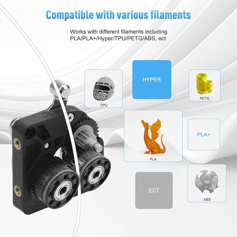 K2 Extruder Gear (2 قطعة) K2 Plus Extruder xirbbo مجموعة تروس ترقية جميع معدات الطارد المعدنية لأجزاء ملحقات الطابعة ثلاثية الأبعاد K2 Plus in Saudi Arabia