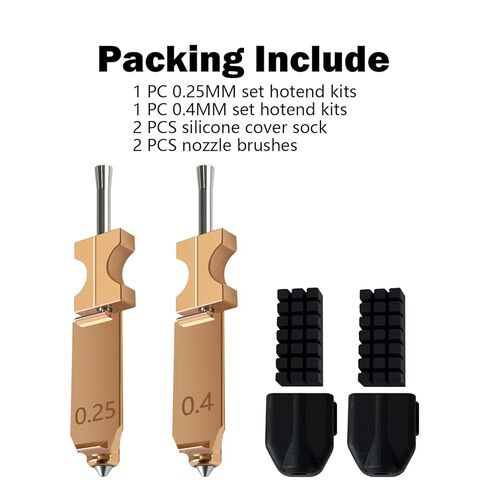مجموعة Hotend 2PK المُحدثة من tzdaDeve 0.25 مم 0.4 مم لـ Flashforge AD5X، فوهة قابلة للفصل سريعة، أنبوب حلق سريع الفك مع غطاء سيليكون 2PK وفرشاة فوهة 2PK، طابعة ثلاثية الأبعاد in Saudi Arabia
