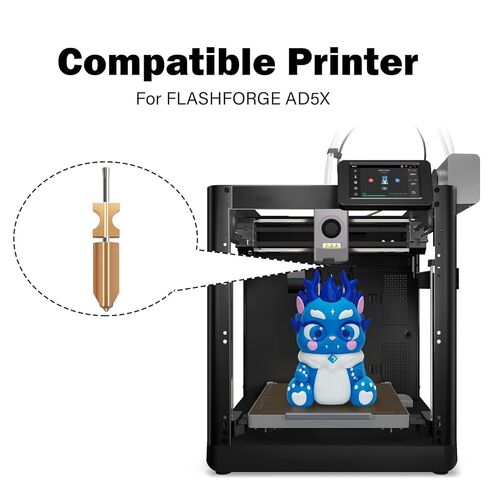 مجموعة Hotend 2PK المُحدثة من tzdaDeve 0.25 مم 0.4 مم لـ Flashforge AD5X، فوهة قابلة للفصل سريعة، أنبوب حلق سريع الفك مع غطاء سيليكون 2PK وفرشاة فوهة 2PK، طابعة ثلاثية الأبعاد in Saudi Arabia