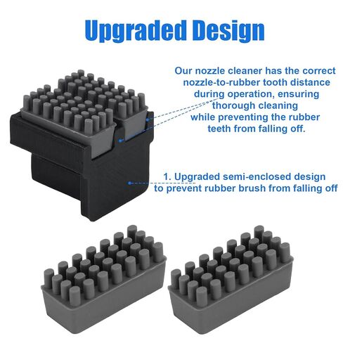 4pcs Nozzle Wiper for Kobra S1/S1 Combo/ACE Pro, Dual Silicone Brushes 360° All-Around Nozzle Cleaning Brushes for 3D Printers Maintenance, Quick Snap-On Installation (Black) in Saudi Arabia