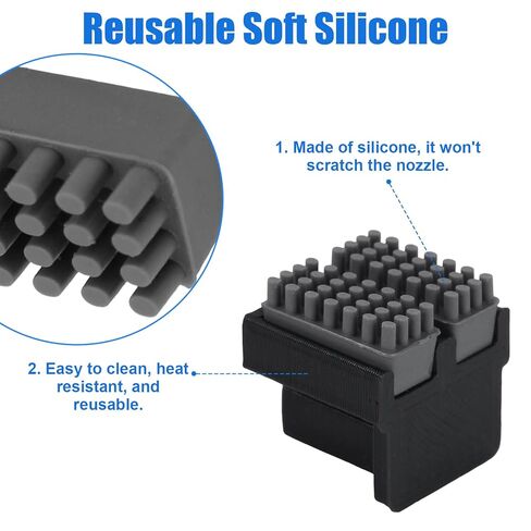 4pcs Nozzle Wiper for Kobra S1/S1 Combo/ACE Pro, Dual Silicone Brushes 360° All-Around Nozzle Cleaning Brushes for 3D Printers Maintenance, Quick Snap-On Installation (Black) in Saudi Arabia