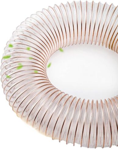 PU Polyurethane Pipe Transparent Ducting Wind Hose Length 1M Inner Diameter 155MM Air Duct for Suction or Delivery of Crushed Materials,Wall Thickness 2mm in Saudi Arabia