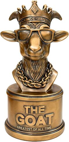 The Goat Trophy Award - Greatest of All Time Funny Trophy for Winners with Golden Engraved Plate - Perfect for Competitions, Office and Party Winners - Unique Goat Decor (Round Bottom) in Saudi Arabia