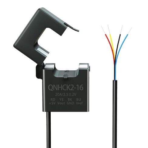 QNHCK2-16 Split Core Hall Effect DC Current Transducer, Clamp On Current Sensor, ±20A to ±150A Range, 2.5V Output, 5V Supply, DC to 25KHz Bandwidth (150A 2.5V 2V) in Saudi Arabia