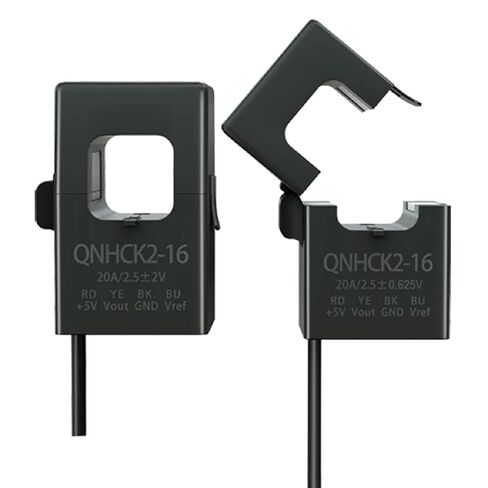 QNHCK2-16 Split Core Hall Effect DC Current Transducer, Clamp On Current Sensor, ±20A to ±150A Range, 2.5V Output, 5V Supply, DC to 25KHz Bandwidth (150A 2.5V 2V) in Saudi Arabia