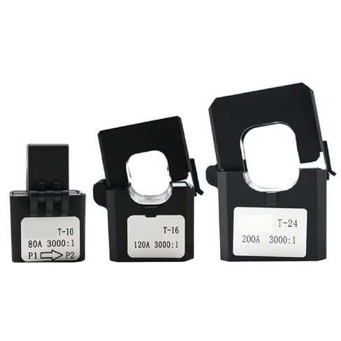 T-24 Split Core Current Transformer, 200A 3000:1 Ratio, AC Clamp Type CT Sensor for Three Phase Systems, 50-60Hz (200A) in Saudi Arabia