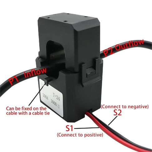 T-24 Split Core Current Transformer, 200A 3000:1 Ratio, AC Clamp Type CT Sensor for Three Phase Systems, 50-60Hz (200A) in Saudi Arabia