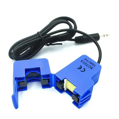 SCT-013-000 محول تيار أساسي منفصل غير جراحي، وحدة استشعار تيار متردد، 50 أمبير/1 فولت، أزرق مع كابل مقبس 3.5 مم (15 أمبير 1 فولت) in Kuwait