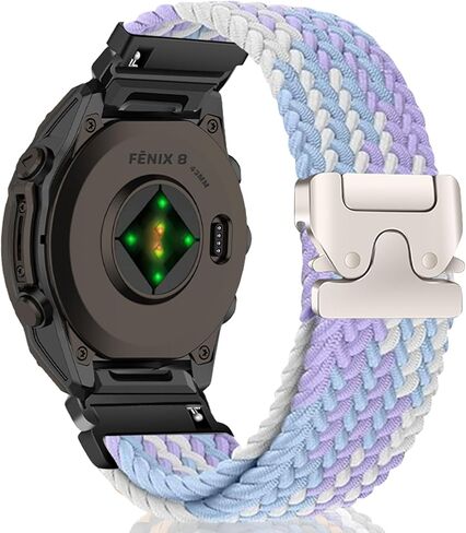 أربطة من النايلون لـ Garmin Fenix ​​8 43 مم/Descent Mk3S/Descent Mk3Si/Garmin Fenix ​​7S Pro Solar/Fenix7S، حزام رياضي من النايلون QuickFit 20 مم لـ Fenix6S/6S Pro مجدول قابل للتمدد in Kuwait