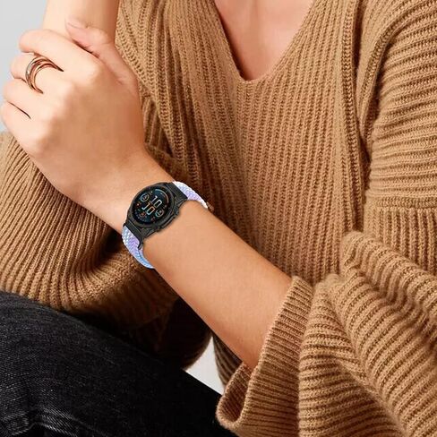 أربطة من النايلون لـ Garmin Fenix ​​8 43 مم/Descent Mk3S/Descent Mk3Si/Garmin Fenix ​​7S Pro Solar/Fenix7S، حزام رياضي من النايلون QuickFit 20 مم لـ Fenix6S/6S Pro مجدول قابل للتمدد in Kuwait