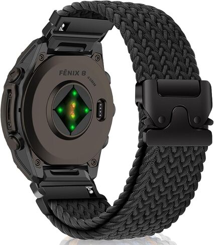 أربطة من النايلون لـ Garmin Fenix ​​8 43 مم/Descent Mk3S/Descent Mk3Si/Garmin Fenix ​​7S Pro Solar/Fenix7S، حزام رياضي من النايلون QuickFit 20 مم لـ Fenix6S/6S Pro مجدول قابل للتمدد in Kuwait