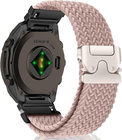 أربطة من النايلون لـ Garmin Fenix ​​8 43 مم/Descent Mk3S/Descent Mk3Si/Garmin Fenix ​​7S Pro Solar/Fenix7S، حزام رياضي من النايلون QuickFit 20 مم لـ Fenix6S/6S Pro مجدول قابل للتمدد in Kuwait