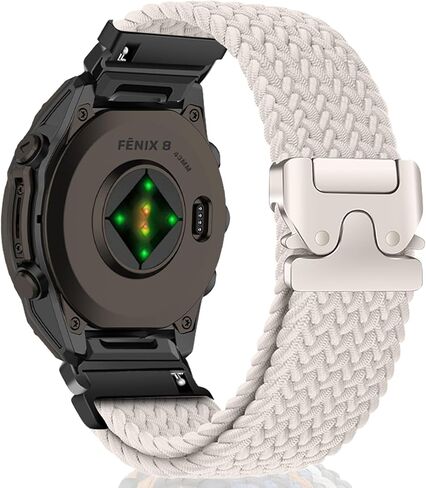 أربطة من النايلون لـ Garmin Fenix ​​8 43 مم/Descent Mk3S/Descent Mk3Si/Garmin Fenix ​​7S Pro Solar/Fenix7S، حزام رياضي من النايلون QuickFit 20 مم لـ Fenix6S/6S Pro مجدول قابل للتمدد in Kuwait