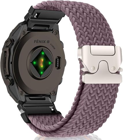 أربطة من النايلون لـ Garmin Fenix ​​8 43 مم/Descent Mk3S/Descent Mk3Si/Garmin Fenix ​​7S Pro Solar/Fenix7S، حزام رياضي من النايلون QuickFit 20 مم لـ Fenix6S/6S Pro مجدول قابل للتمدد in Kuwait