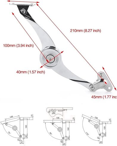 Hydraulic Randomly Stop Hinges Kitchen Cabinet Door Adjustable Furniture Lift Up Flap Stay Support 1Pcs in Saudi Arabia