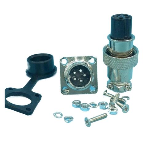 1PCS GX12 5-pin Cable Connector with dust Cover in Saudi Arabia