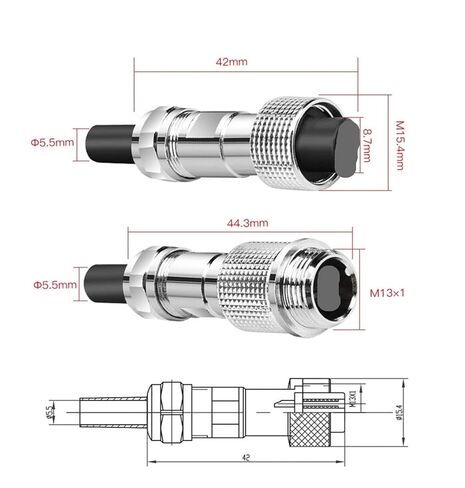 1 قطعة مقاوم للماء IP67 كابلات الموصلات GX12 5-pin in Saudi Arabia