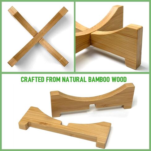 Football Display Stand – Natural Wood Ball Stand for Footballs, Basketballs, Soccer Balls, Memorabilia & Sports Collectibles, Bamboo Ball Holder for Desk Shelf in Saudi Arabia