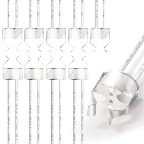 مقبس MR16 GU5.3 مع مشبك/قوس، مقبس إضاءة MR11 G4، GU6.35، GY6.35، GX5.3، GU4 GZ4، محول مقبس قاعدة موصل سلك سيراميك صغير ثنائي الدبوس لمصابيح الهالوجين/LED MR16، 6 عبوات in Kuwait