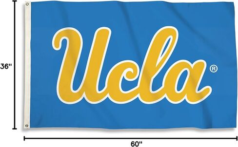 BSI PRODUCTS, INC. - UCLA Bruins 3’x5’ Flag with Heavy-Duty Brass Grommets - UCLA Football, Basketball and Baseball Pride - High Durability for Indoor and Outdoor Use - Great Gift Idea - UCLA in Saudi Arabia
