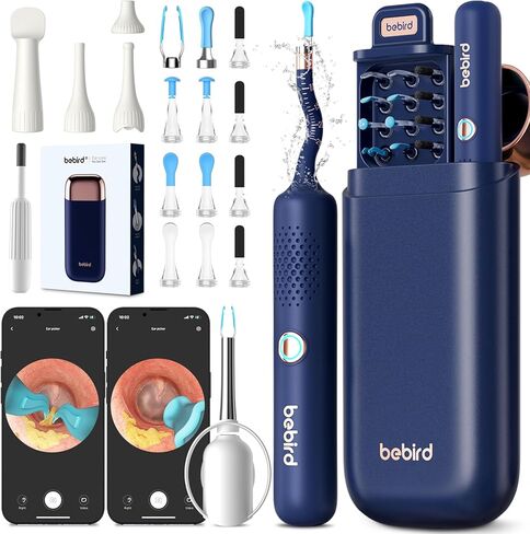 Bebird Earsight Ultra Ear Wax Removal Kit,2K HD Visual Ear Cleaner with Camera,FSA/HSA Eligible Flexible Ear Camera with 90-Minute Battery & Enhanced Light,Ear Cleaning Tool for Adults & Kids in Saudi Arabia