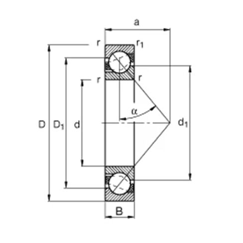 1pcs 6X17X6 Angular Contact Bearings Spindle in Saudi Arabia