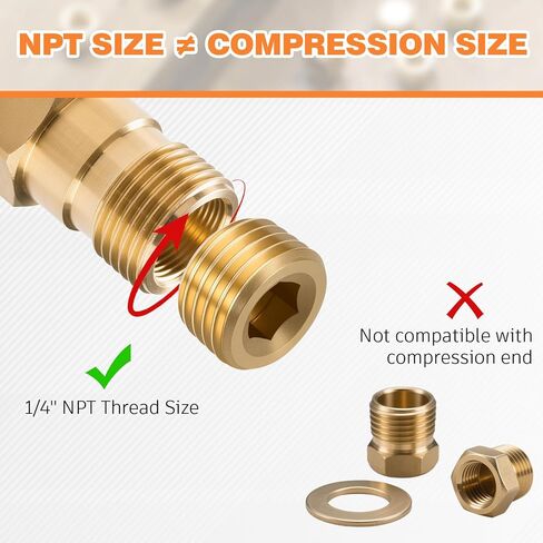 30 Pcs 1/4" NPT Brass Male Pipe Plug Fitting Set Internal Hex Thread Socket Pipe Plug Kit Hex Counter Sunk Plugs for End Closure in Saudi Arabia