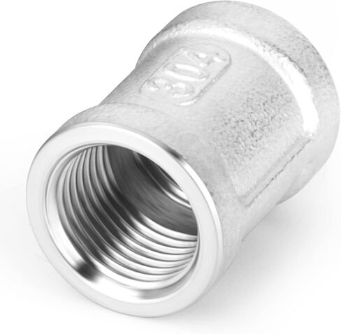TAISHER 5PCS 304 Stainless Steel Cast Pipe Fitting, Coupling, 3/4" x 3/4" NPT Female Threaded in Saudi Arabia
