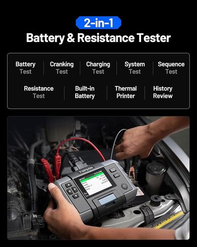 12V Car Battery Tester, TOPDON BT20 Battery Load/Voltage Tester 100-2000CCA, Cranking&Charging Test via App, Record Voltage History, Automotive Battery Analyzer&Checker for Car Truck SUV ATV Boat in Saudi Arabia