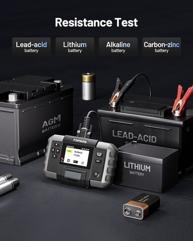 12V Car Battery Tester, TOPDON BT20 Battery Load/Voltage Tester 100-2000CCA, Cranking&Charging Test via App, Record Voltage History, Automotive Battery Analyzer&Checker for Car Truck SUV ATV Boat in Saudi Arabia