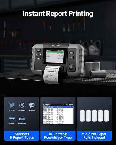 12V Car Battery Tester, TOPDON BT20 Battery Load/Voltage Tester 100-2000CCA, Cranking&Charging Test via App, Record Voltage History, Automotive Battery Analyzer&Checker for Car Truck SUV ATV Boat in Saudi Arabia