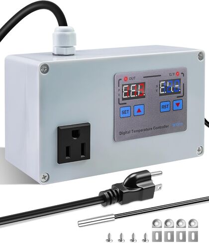 12V Digital Temperature Alarm Monitor with Remote Control – 120DB High/Low Temp Alert, Waterproof Sensor Probe, – -50℃-110℃ Temperature Thermometer for Refrigerator RV Cold Chain Farm Pond Factory in Saudi Arabia