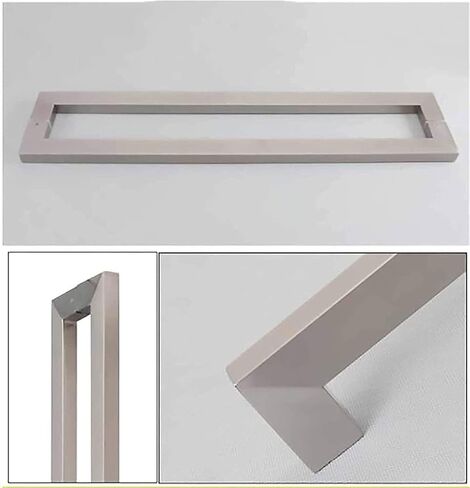 Door Handles, Double Pull Bar Thick 304 Stainless Steel Square Tube Door Handle, Door Pull Handle Sliding Glass Door Handles for Bathroom Shower, Office, Hotel, Shop Door in Saudi Arabia