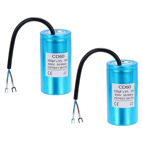 MECCANIXITY CD60 Capacitor, 450V 300uF CD60 Motor Start Capacitor with 2 Wiring Fork Terminal for Electric Motor Starting, Air Compressor in Saudi Arabia