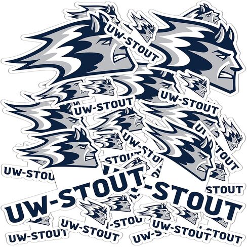 Desert Cactus University of Wisconsin Stout Sticker Wisconsin Stout Blue Devils Vinyl Decal Laptop Water Bottle Car Scrapbook Sheet (Type 1-1) in Saudi Arabia