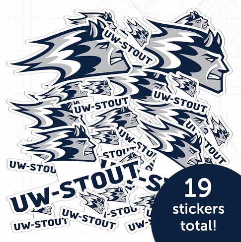 Desert Cactus University of Wisconsin Stout Sticker Wisconsin Stout Blue Devils Vinyl Decal Laptop Water Bottle Car Scrapbook Sheet (Type 1-1) in Saudi Arabia