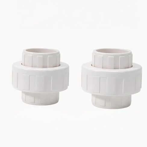 وصلة أنابيب توصيل PVC مقاس 3/4 بوصة (مقبس × مقبس) محول اتحاد منزلق بجدول 3/4 بوصة مع حلقة دائرية EPDM، أبيض (عبوة من 6 قطع) in Kuwait