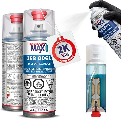 بخاخ USC Max 2k طلاء شفاف عالي اللمعان (4 عبوات) in Kuwait