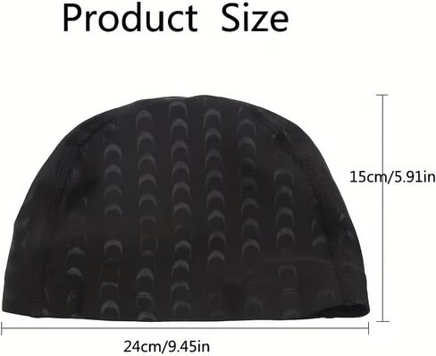 1pc/2pcs Men's Swim Cap, Shark Patterned Polyester Fiber Swim Cap, Suitable for Swimming Pools and Beaches in Saudi Arabia